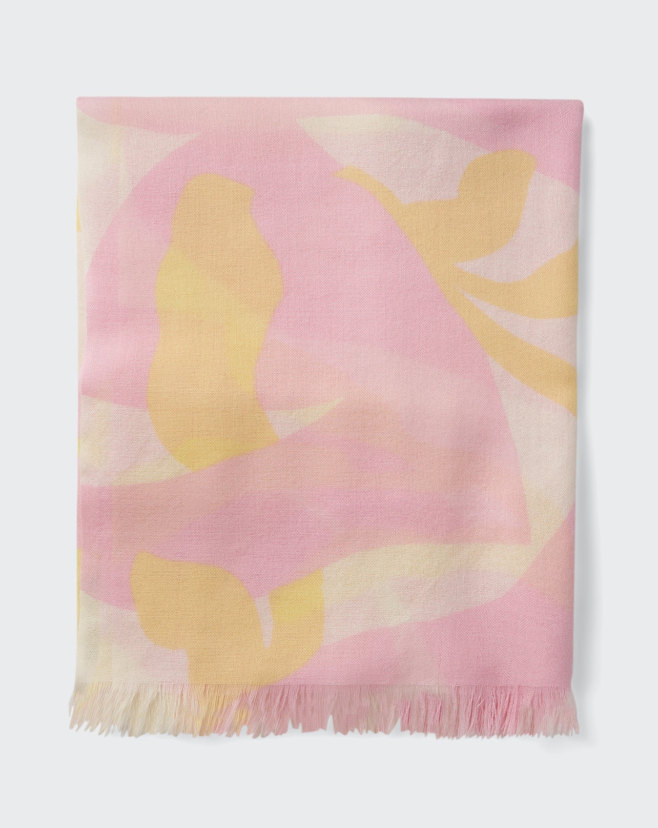RECO125Étole Imprimé Camouflage - Rose Jelly/Jaune Buvard