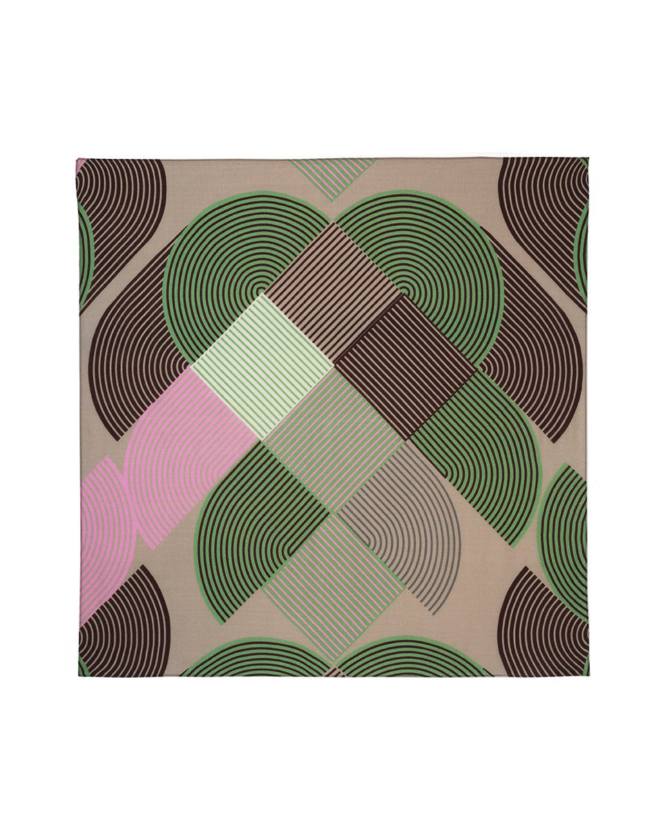 RECO120Carré Imprimé Patchwork Artichaut - Corde