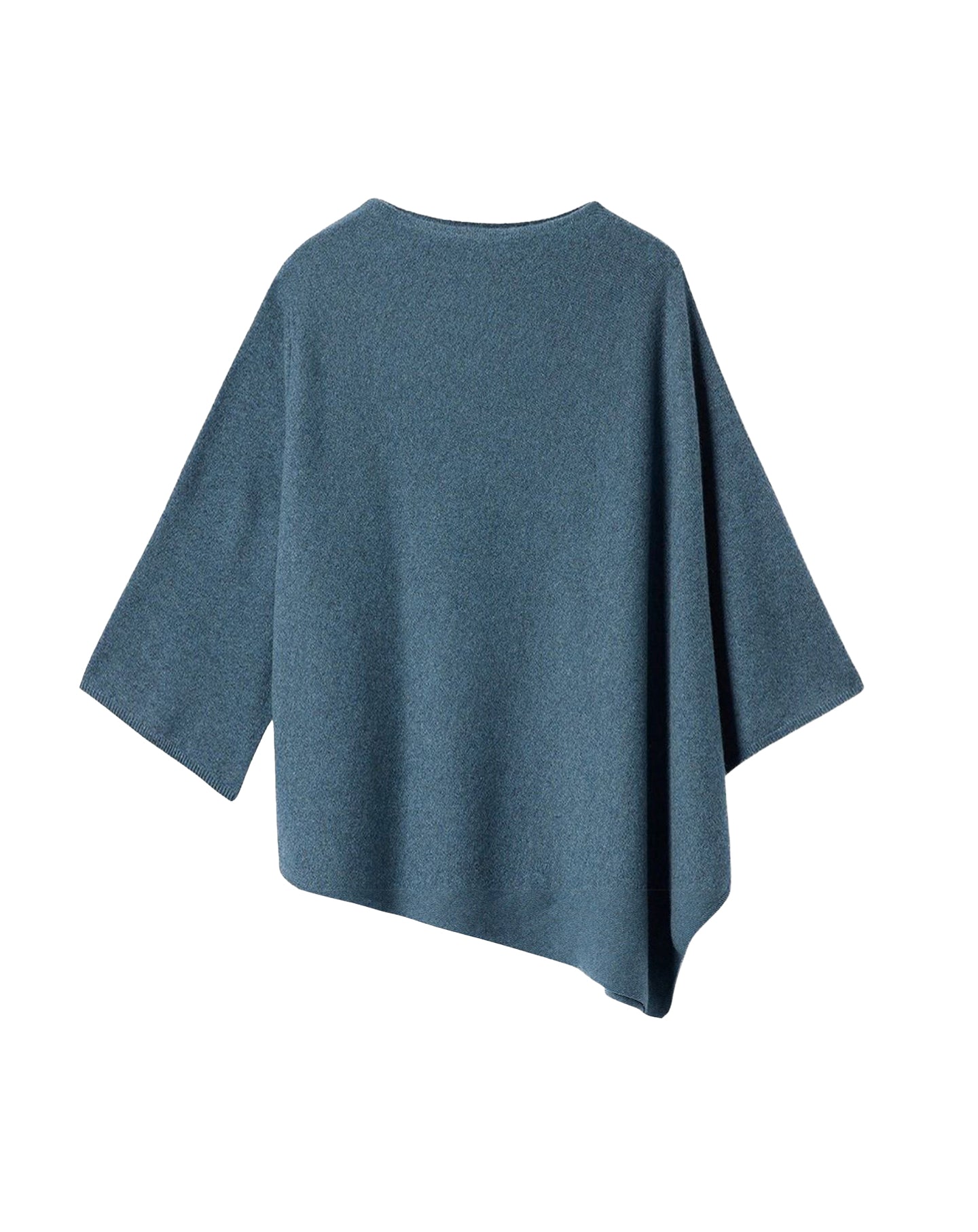 Poncho en cachemire -  Bleu Mineral