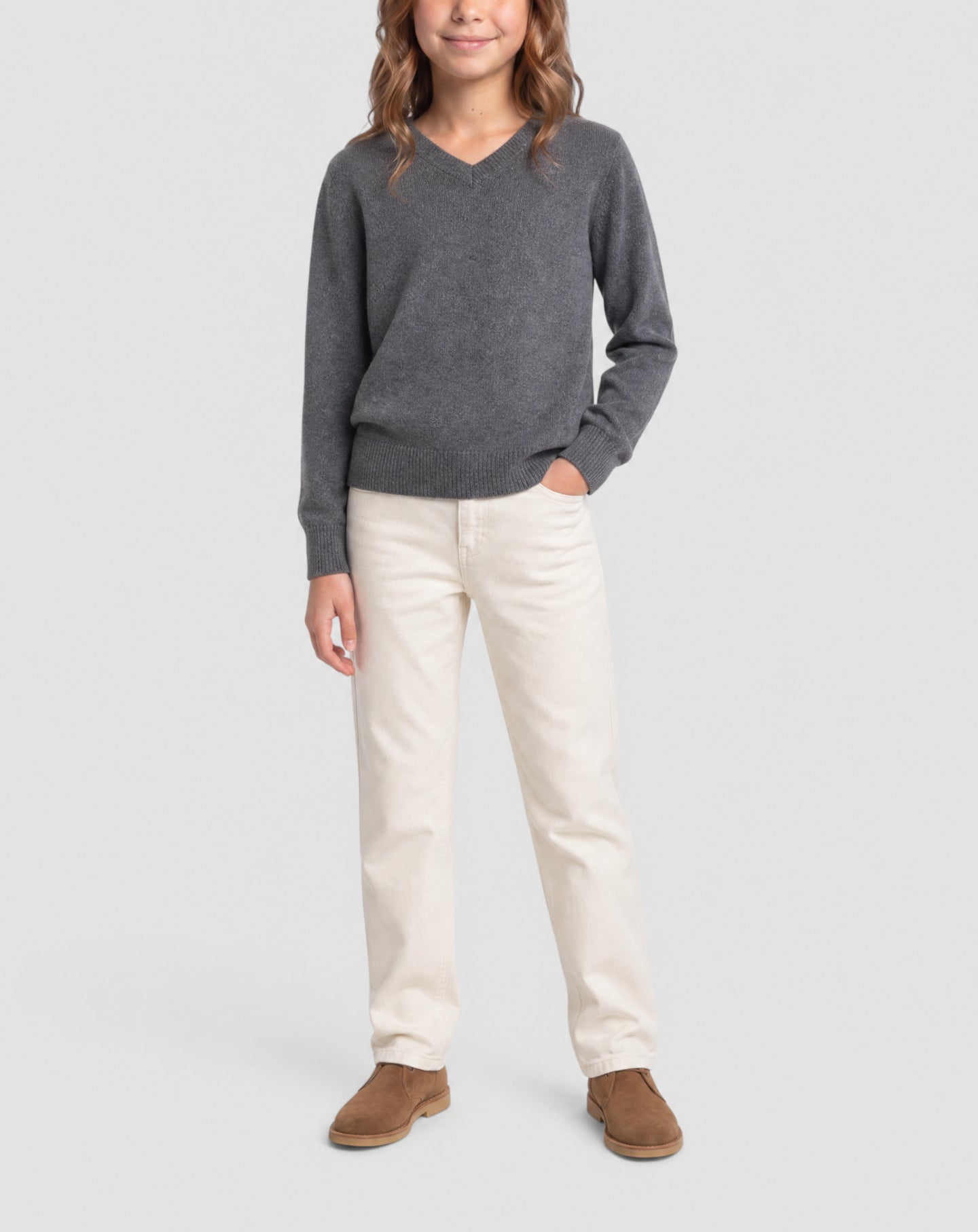 V-neck cashmere jumper - Loup