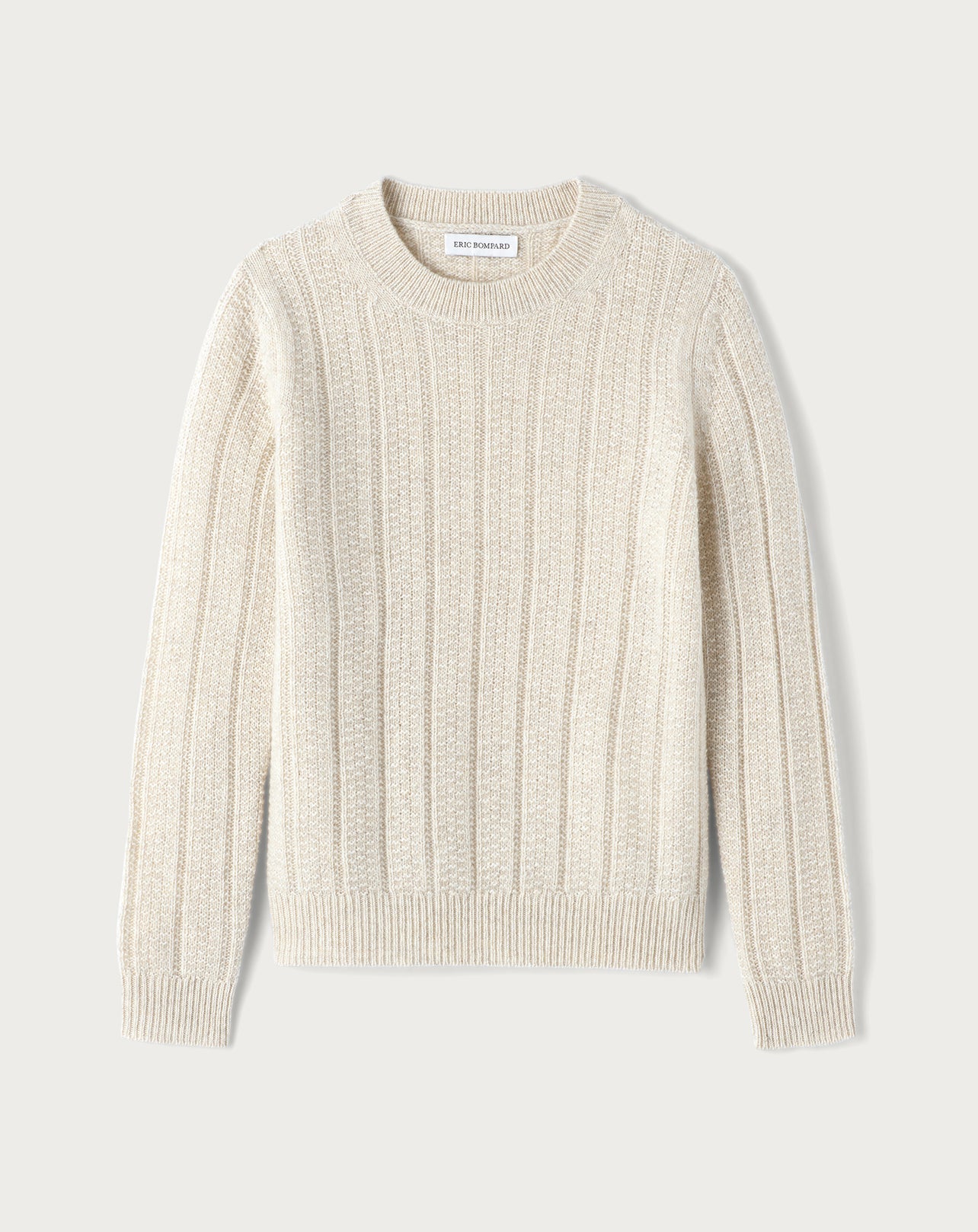 RECO80Ras De Cou Mouliné Jeux De Points Guernesey Enfant - Avoine/Naturel