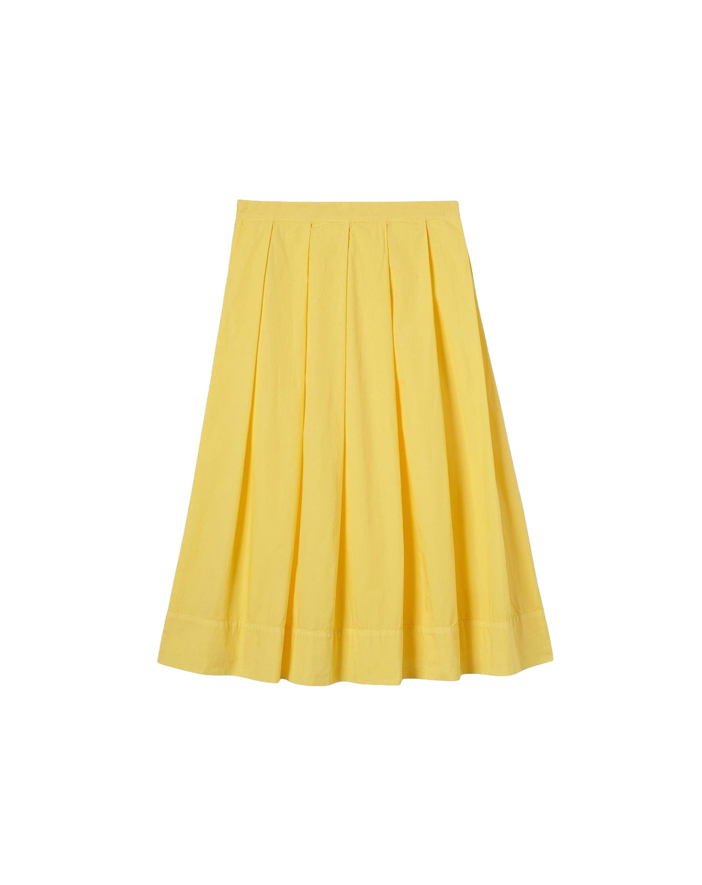 Jupe en popeline de coton -  Jaune Buvard