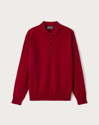RECO145Polo Manches Longues - Rouge Guarana