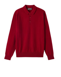 RECO145Polo Manches Longues - Rouge Guarana