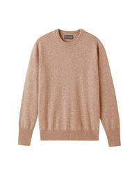 Classic round-neck cashmere jumper - Camel