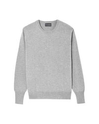 Classic round-neck cashmere jumper - Givre