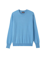 Classic round-neck cashmere jumper - Aqua