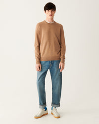 RECO130Pull Col Rond Classique - Camel