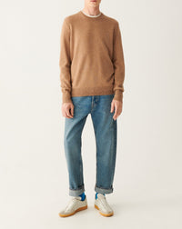 RECO130Pull Col Rond Classique - Camel