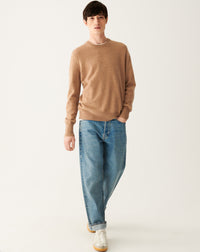 RECO130Pull Col Rond Classique - Camel