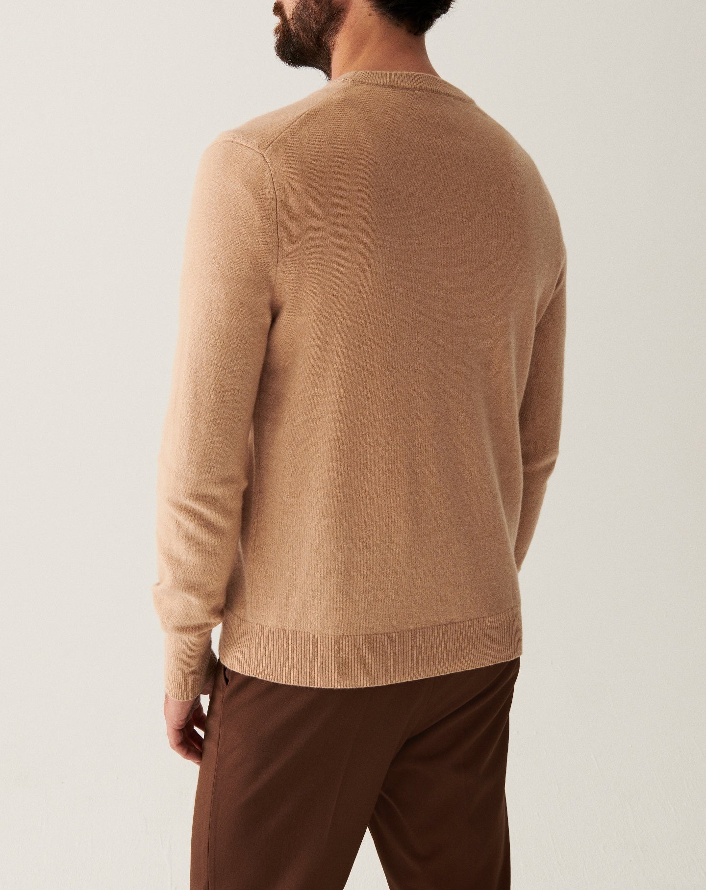 Classic round-neck cashmere jumper - Pampas