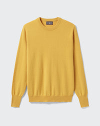 RECO130Pull Col Rond Classique - Jaune D'Or