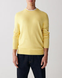 RECO130Pull Col Rond Classique - Jaune Buvard