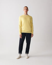 RECO130Pull Col Rond Classique - Jaune Buvard
