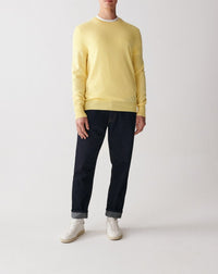 RECO130Pull Col Rond Classique - Jaune Buvard