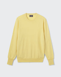 RECO130Pull Col Rond Classique - Jaune Buvard