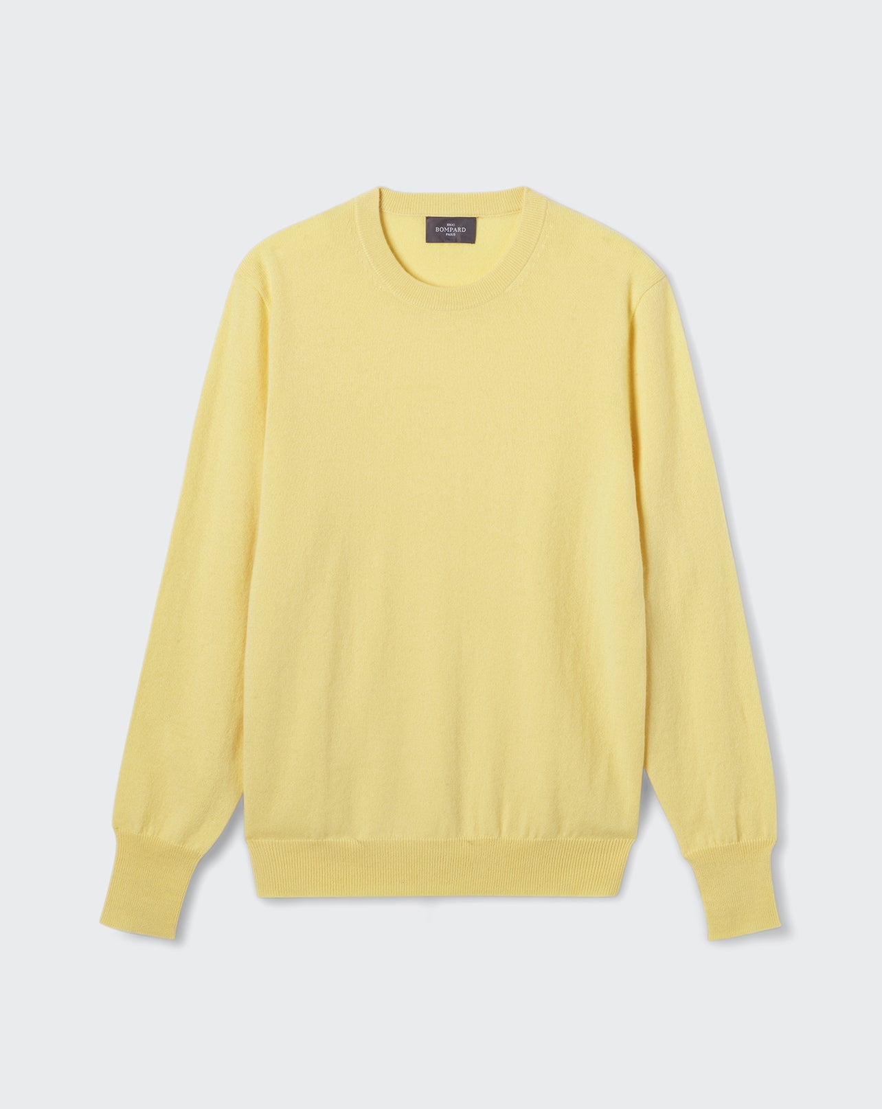 RECO130Pull Col Rond Classique - Jaune Buvard