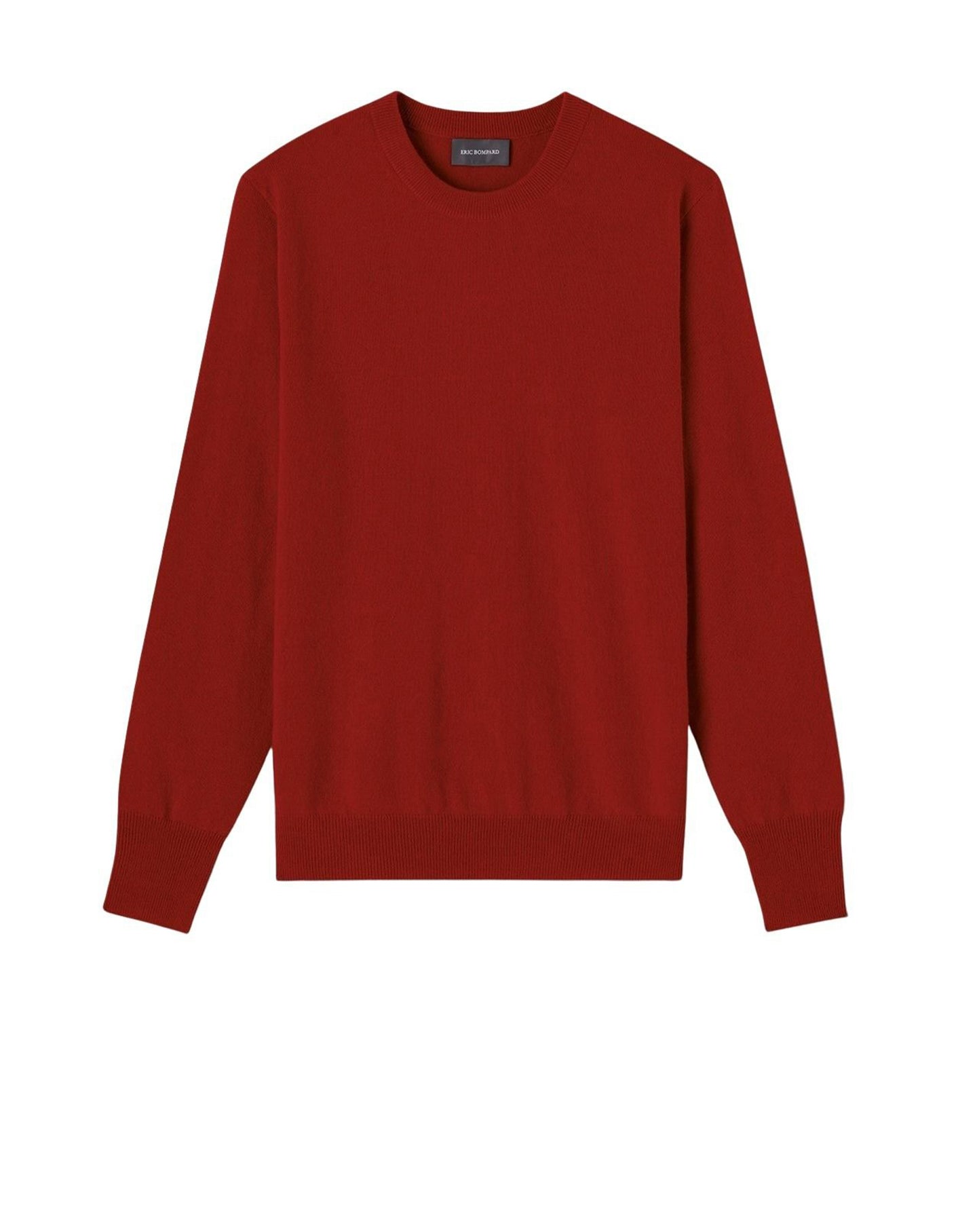 RECO130Pull Col Rond Classique - Rouge Cranberry