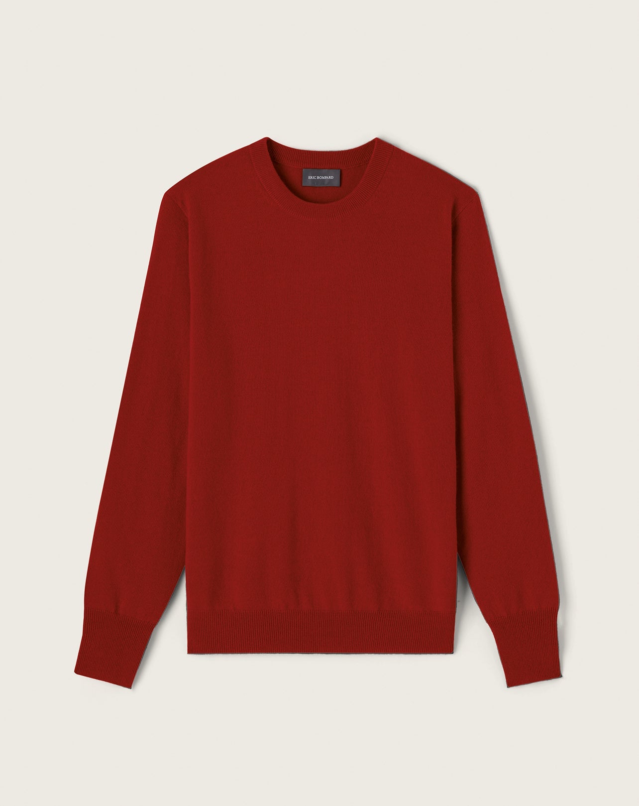 RECO130Pull Col Rond Classique - Rouge Cranberry