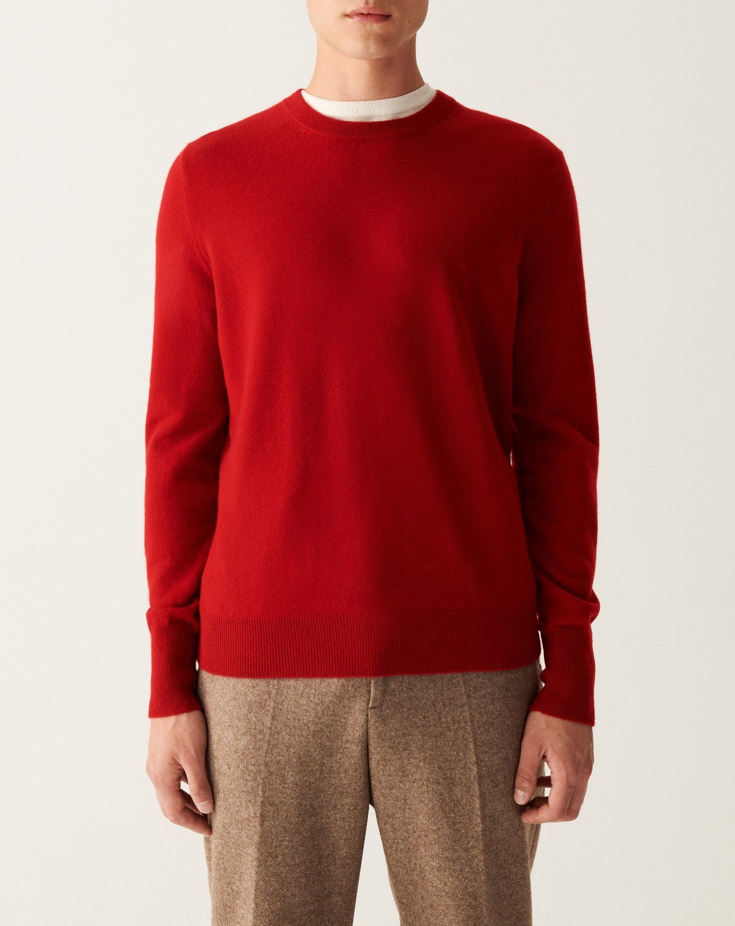 RECO130Pull Col Rond Classique - Rouge College