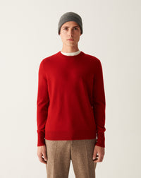 RECO130Pull Col Rond Classique - Rouge College