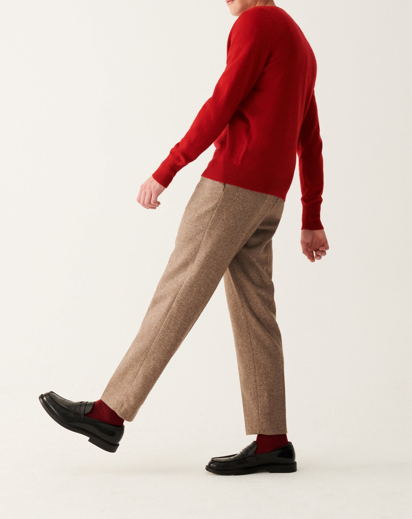 RECO130Pull Col Rond Classique - Rouge College