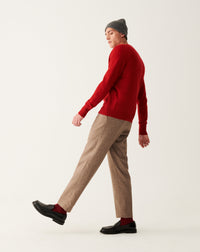 RECO130Pull Col Rond Classique - Rouge College