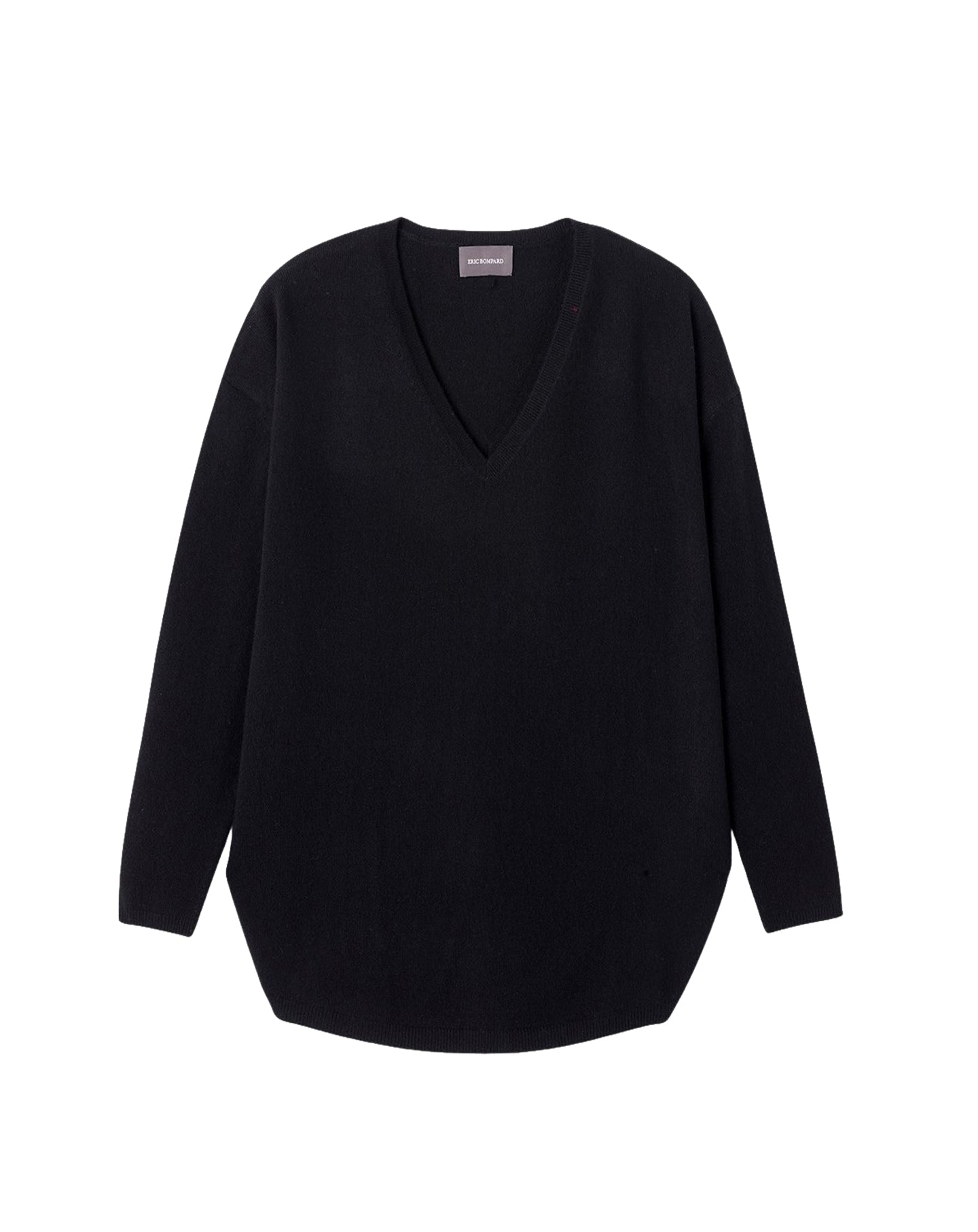 Oversized V-neck cashmere jumper - Black