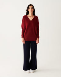 RECO130Pull V Oversize - Rouge Cranberry