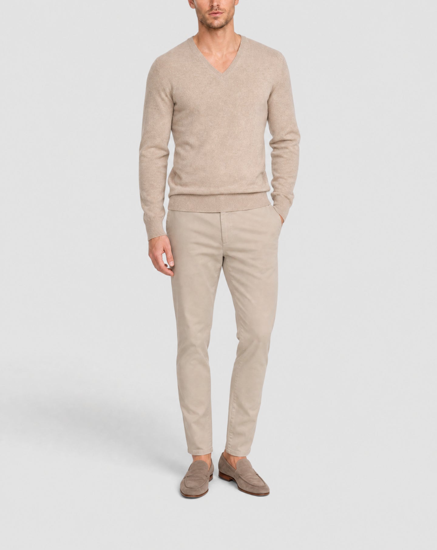 Fitted V-neck cashmere jumper - Zanskar