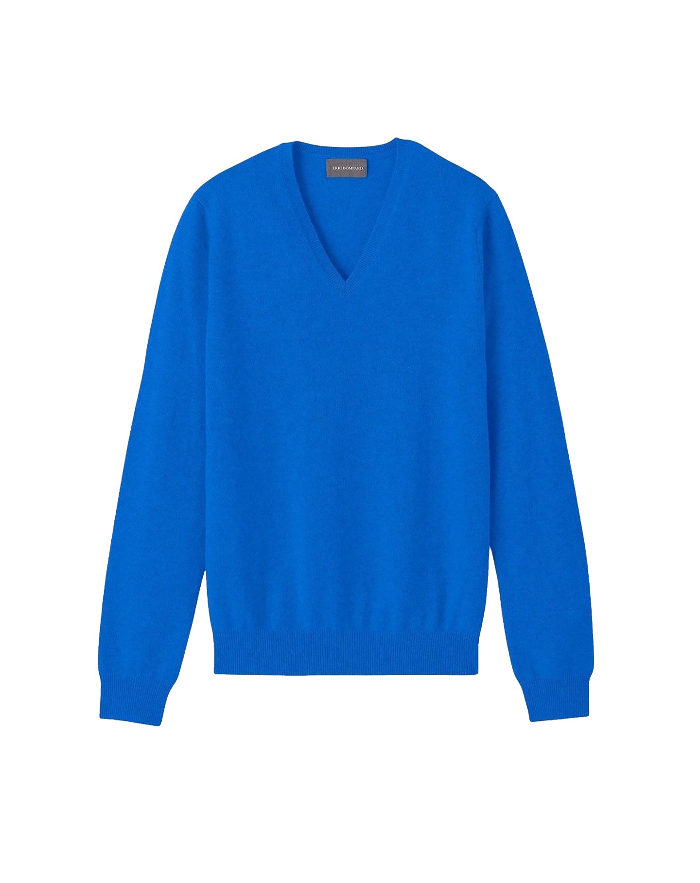 Fitted V-neck cashmere jumper - Cobalt