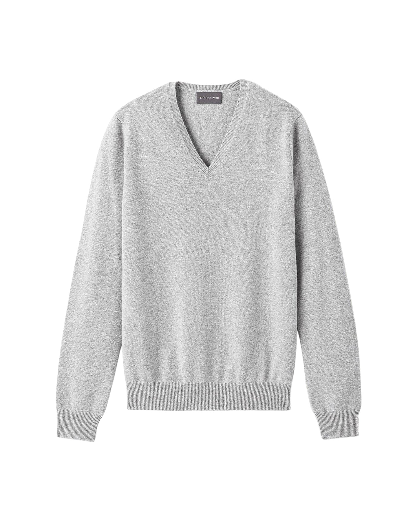 Fitted V-neck cashmere jumper - Givre