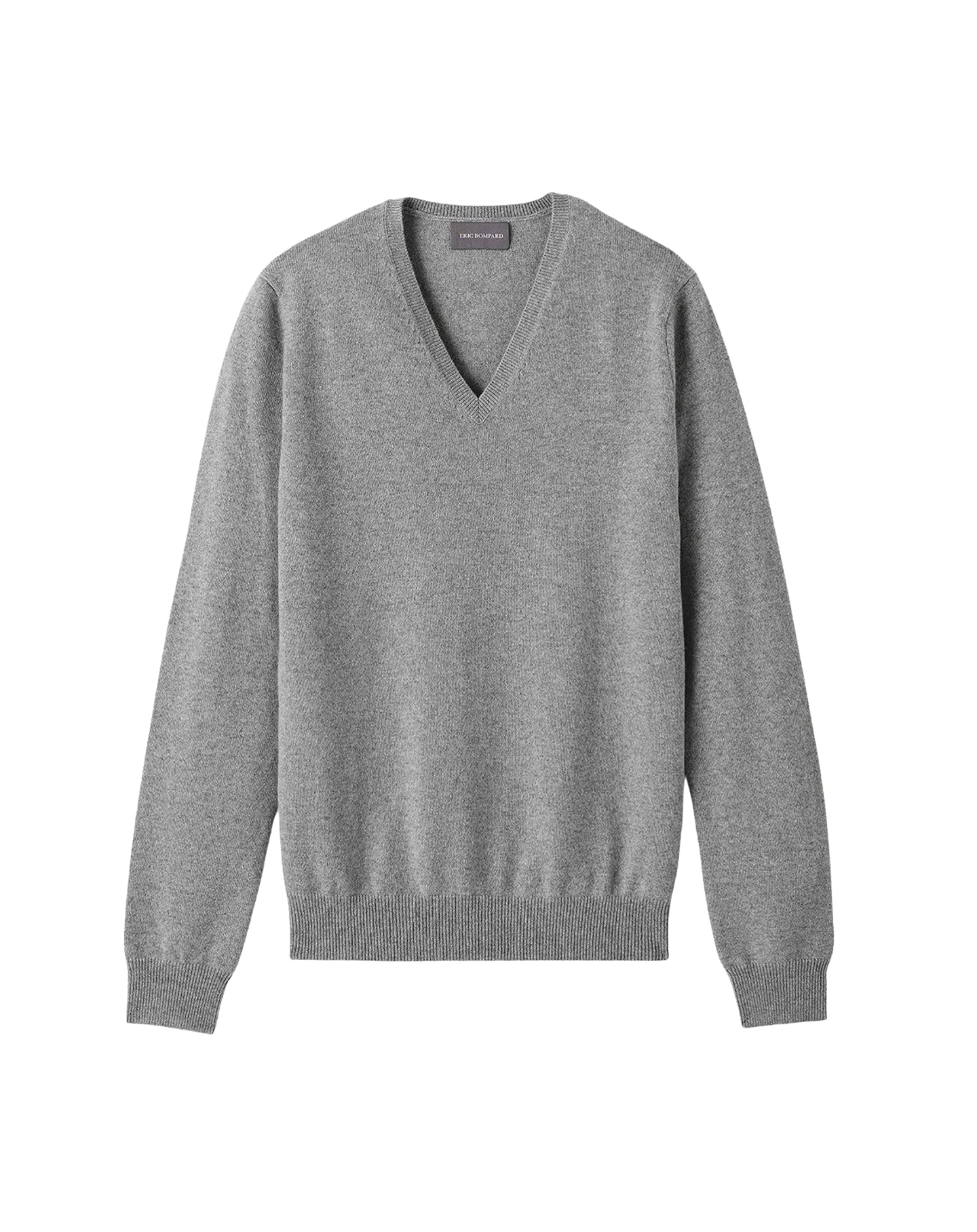 Fitted V-neck cashmere jumper - Flannel