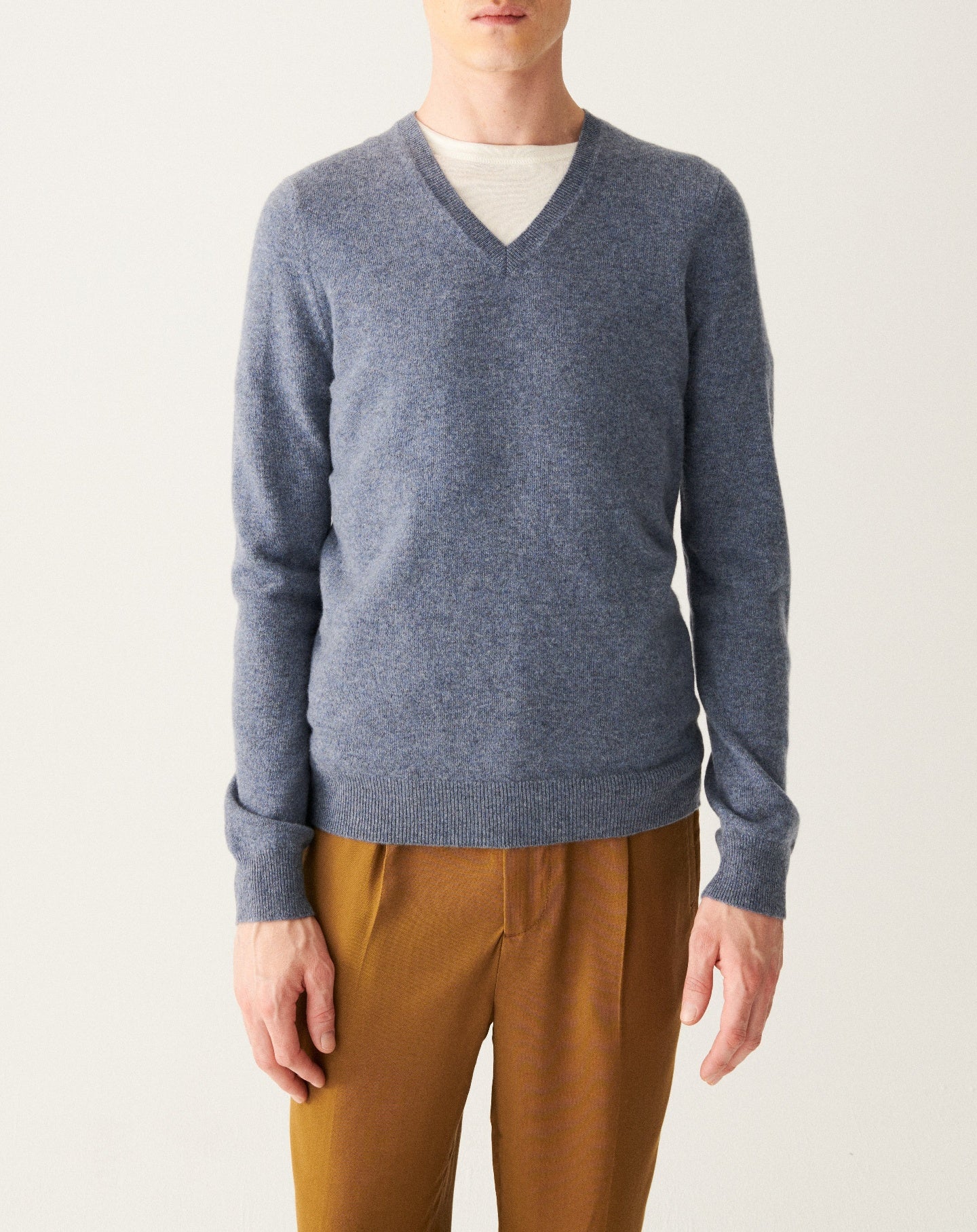 RECO130Pull V Ajusté - Bleu Apatite