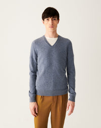 RECO130Pull V Ajusté - Bleu Apatite
