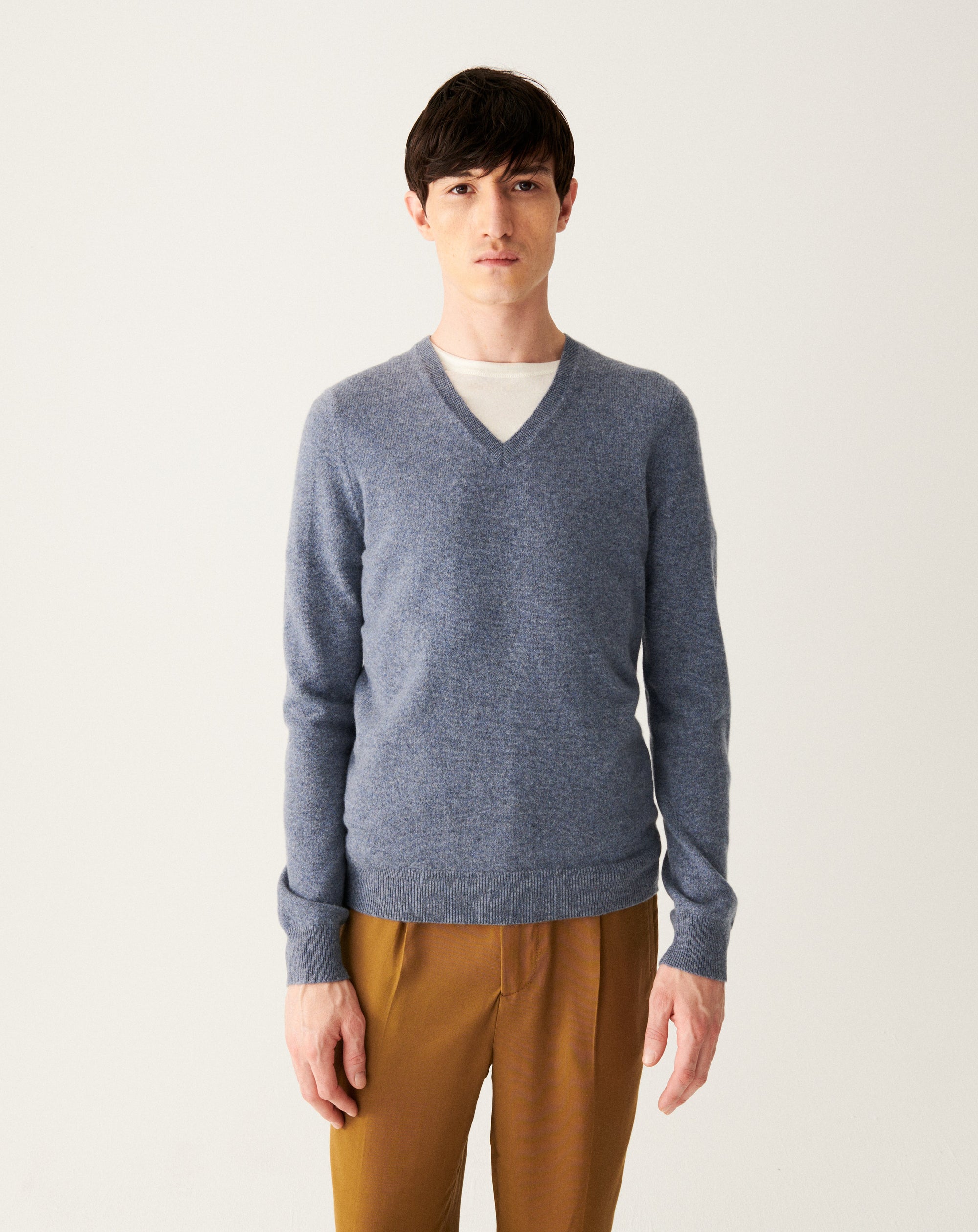 RECO130Pull V Ajusté - Bleu Apatite