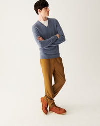 RECO130Pull V Ajusté - Bleu Apatite