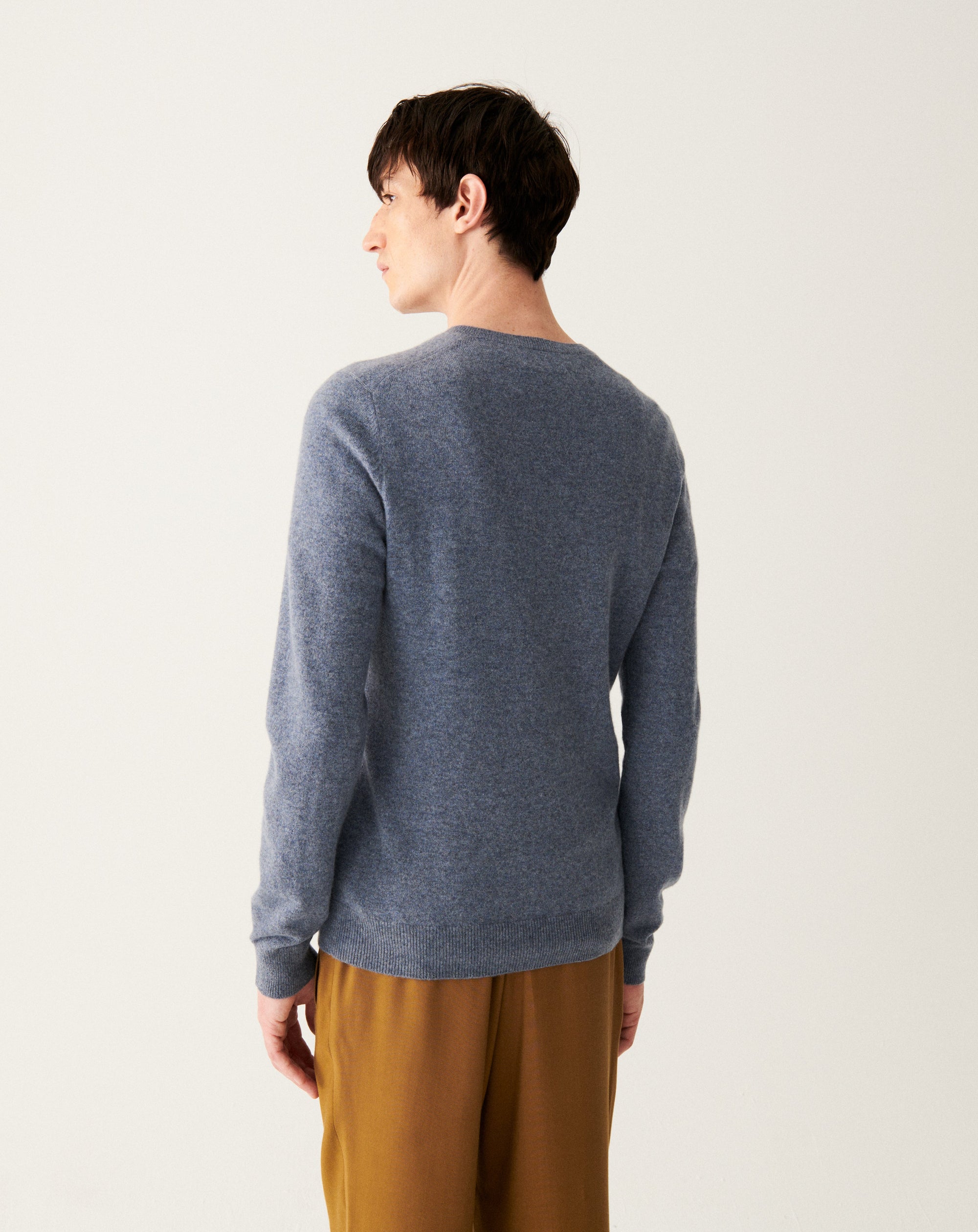 RECO130Pull V Ajusté - Bleu Apatite