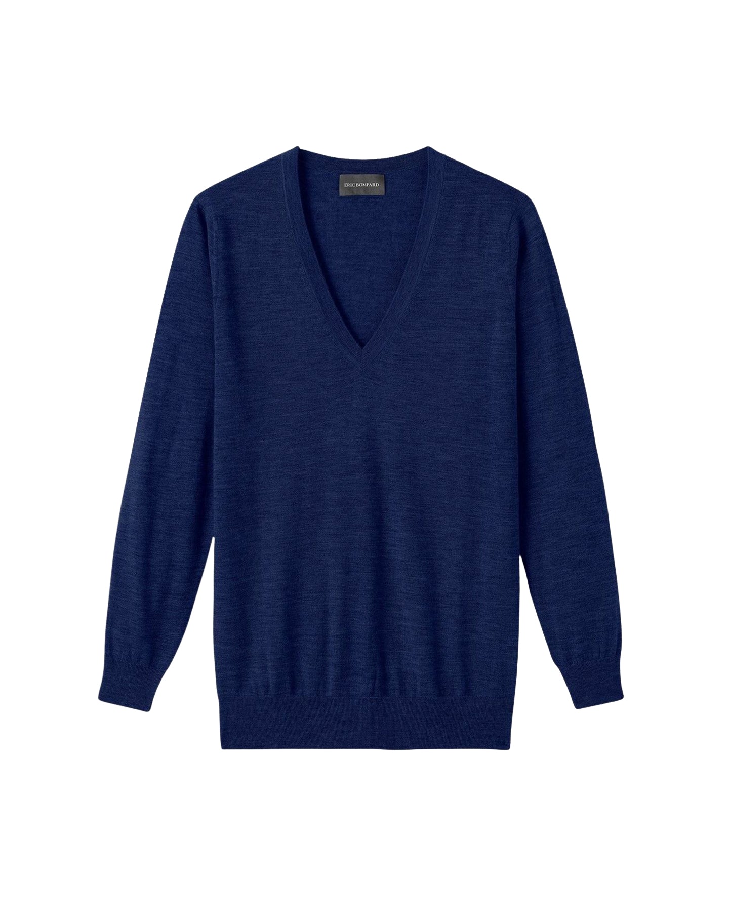 Ultra-fine, loose-fitting V-neck cashmere jumper - Royal