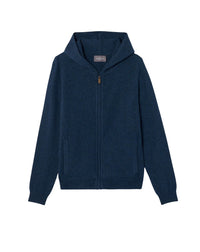 Pull à capuche zippé en cachemire -  Aizome