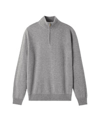 Cashmere jumper with a trucker collar - Flannel