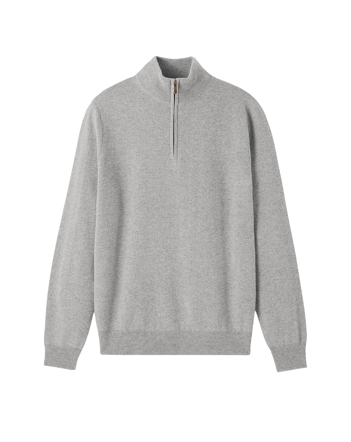 Cashmere jumper with a trucker-style collar - Silver Grey