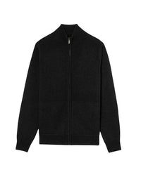 Zip-up cashmere jacket - Black