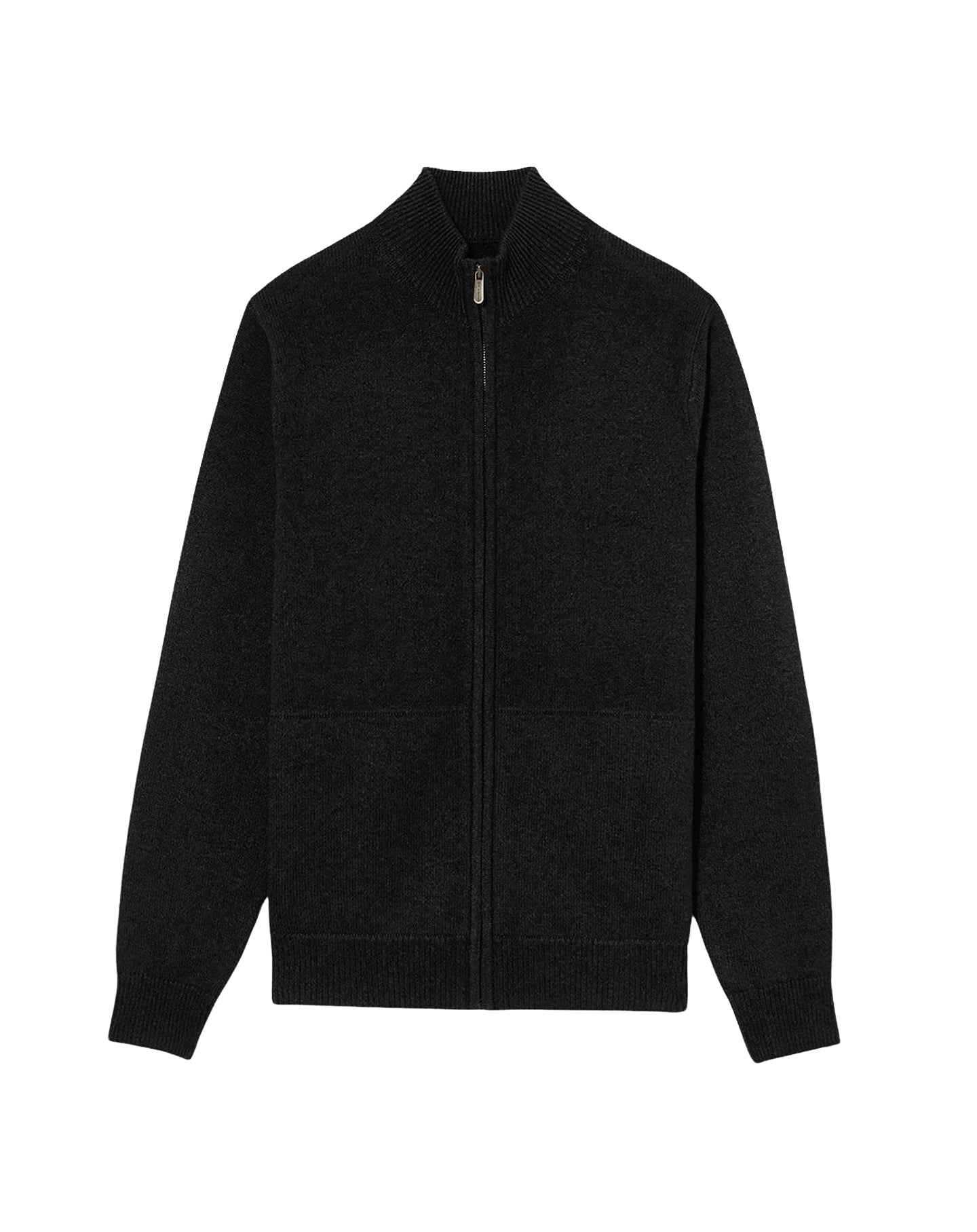 Zip-up cashmere jacket - Black