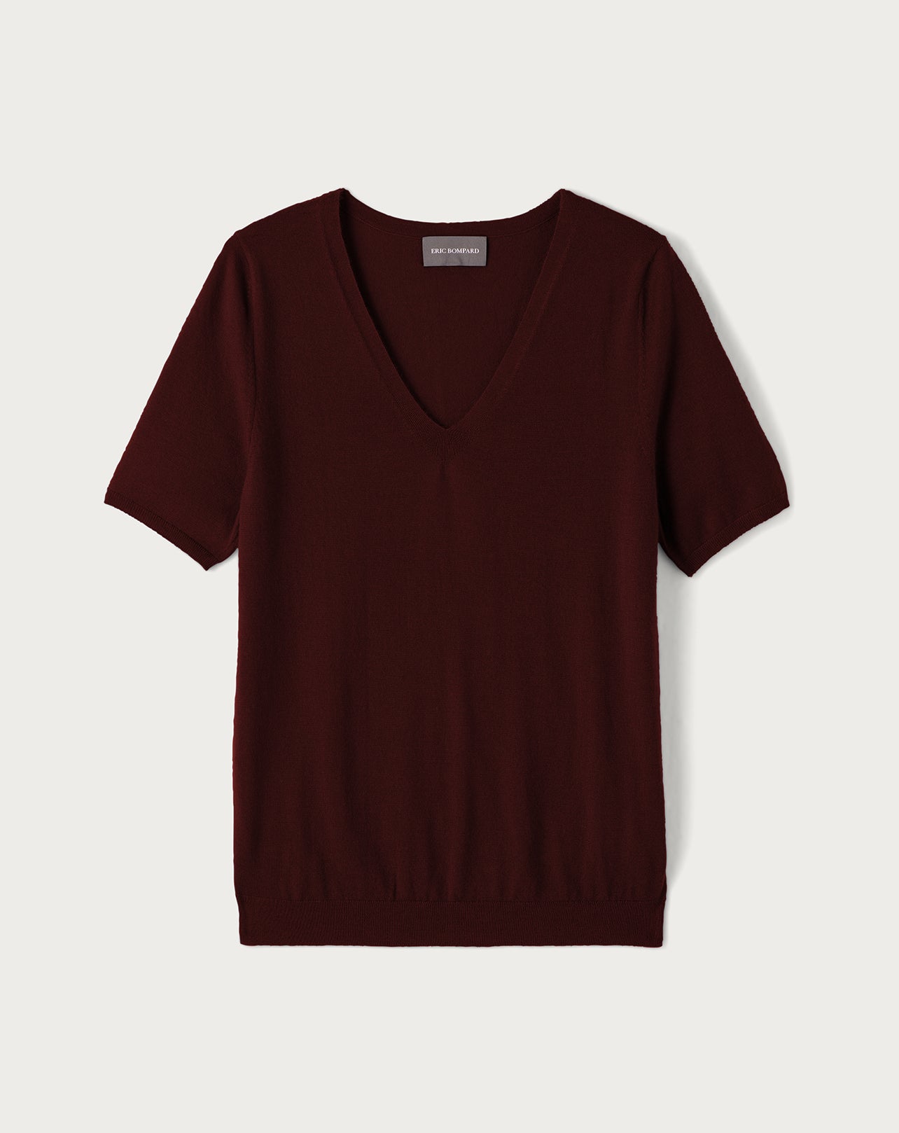 RECO70Pull V Manches Courtes Ultrafin Contemporain - Azuki