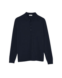 Cotton polo shirt - Navy blue