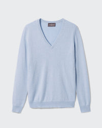 RECO110Pull Col V Classique - Bleu Rif