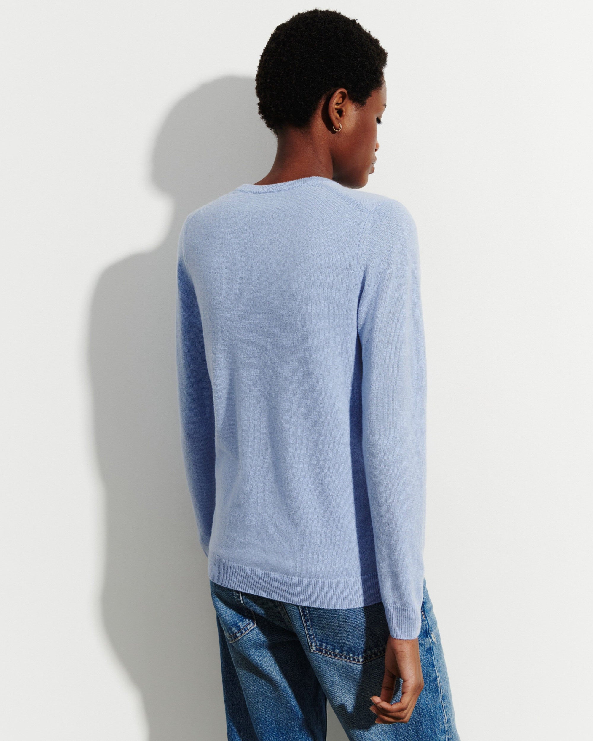 RECO110Pull Col V Classique - Bleu Rif