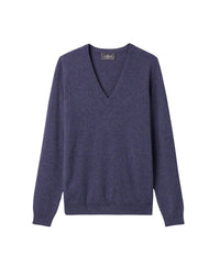 V-neck cashmere jumper - Iolite