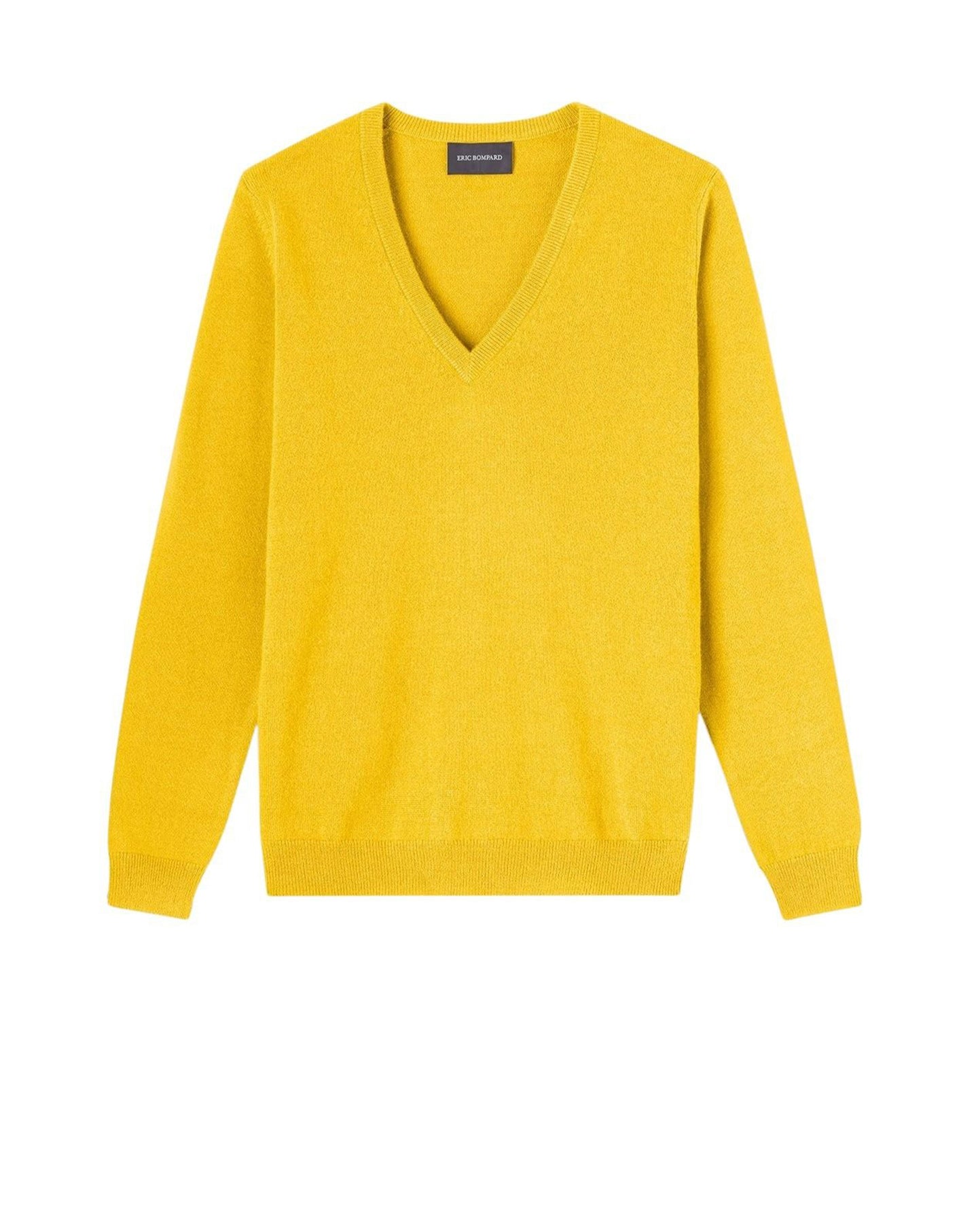 RECO110Pull Col V Classique - Jaune Venitien